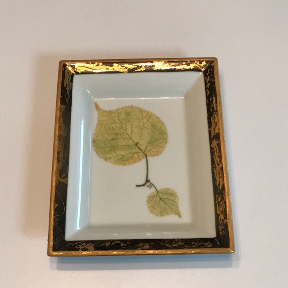 Limoges - Hand painted decor plate - Bonsecours, France - signed - 8x6”